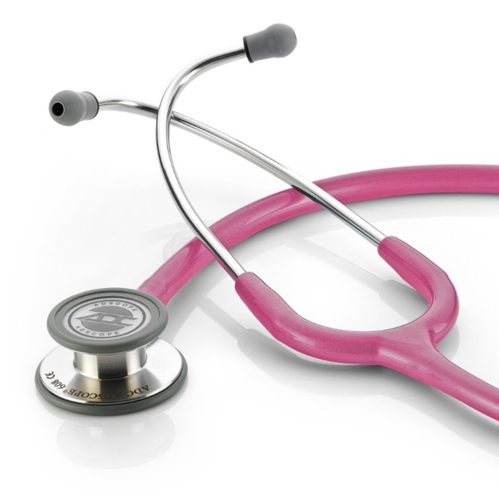 Adscope 608 Convertible Clinician Stethoscope ~ raspberry metallic